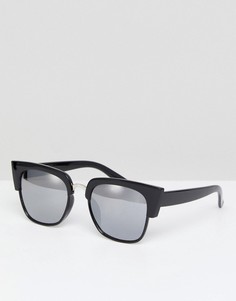 Черные большие солнцезащитные очки в квадратной оправе Glamorous-Черный