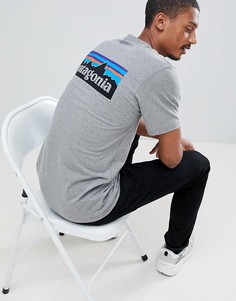 Серая футболка с логотипом Patagonia P-6 Responsibili-Tee-Серый