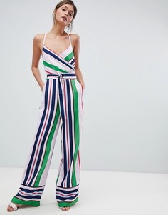 Комбинезон в полоску на бретельках с запахом Ted Baker-Мульти