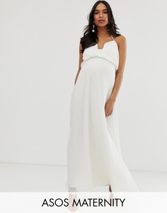 Платье макси ASOS DESIGN Maternity-Кремовый