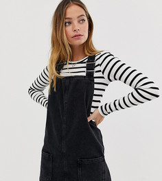 Черный джинсовый сарафан New Look Petite