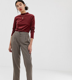 Коричневые брюки в клетку New Look-Коричневый