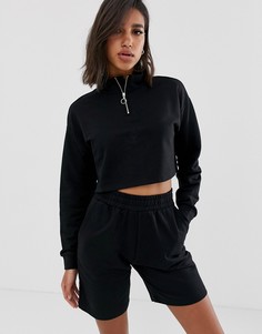 Свитшот на молнии и шорты ASOS DESIGN-Черный