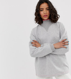 Свитшот с отделкой рюшем Reclaimed Vintage inspired-Серый