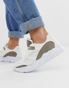 Белые кроссовки на толстой подошве New Look-Белый