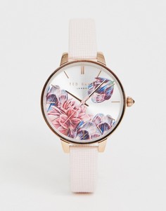Часы с кожаным ремешком Ted Baker Kate-Розовый