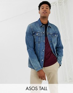 Светлая джинсовая куртка классического кроя ASOS DESIGN Tall-Синий