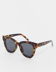 Массивные солнцезащитные очки \кошачий глаз\" ASOS DESIGN-Коричневый