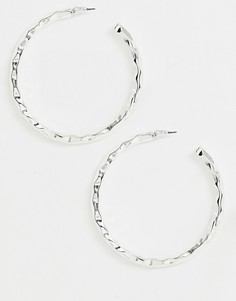 Серебристые серьги-кольца Missguided-Серебряный