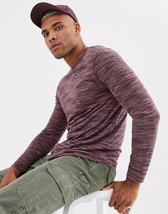 Длинный лонгслив с закругленным краем ASOS DESIGN-Красный