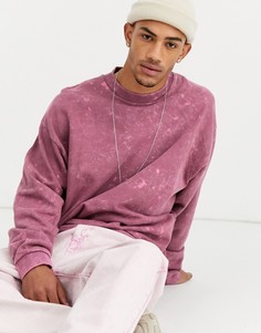 Фиолетовый выбеленный oversize-свитшот ASOS DESIGN