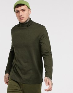Зеленая меланжевая водолазка ASOS DESIGN-Зеленый