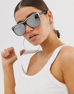 Черно-белые солнцезащитные очки-авиаторы Quay Australia-Черный