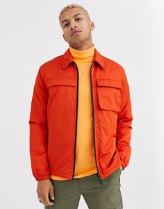 Оранжевая стеганая куртка ASOS DESIGN-Оранжевый