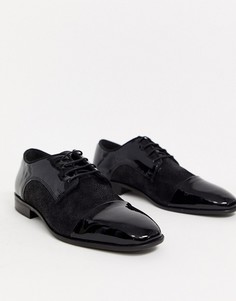 Черные замшевые ботинки на шнуровке Kurt Geiger-Черный