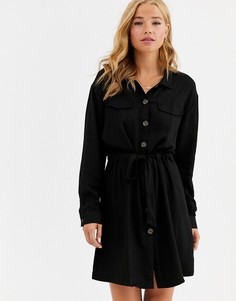 Платье-рубашка с поясом Cotton On Elle-Черный Cotton:On