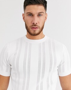 Белая трикотажная футболка River Island-Белый