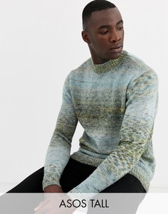 Синий джемпер с эффектом деграде ASOS DESIGN Tall