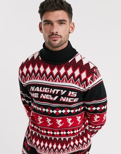 Красный новогодний джемпер River Island