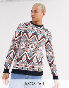 Разноцветный джемпер плотной вязки ASOS DESIGN Tall-Мульти