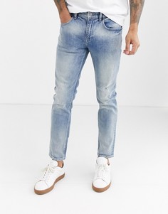 Выбеленные джинсы скинни ASOS DESIGN-Синий