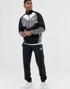Черный спортивный костюм Puma Techstripe