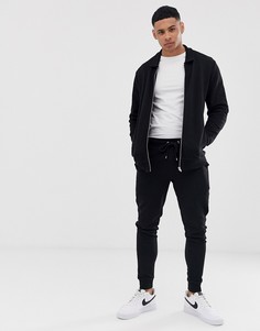 Спортивная куртка Харрингтон ASOS DESIGN-Черный