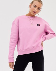 Свитшот с нашивкой-логотипом Tommy Jeans-Фиолетовый