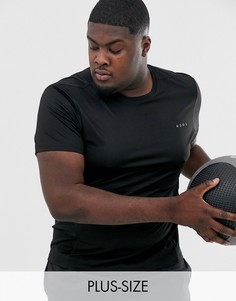 Черная спортивная футболка из быстросохнущей ткани ASOS 4505 Plus-Черный