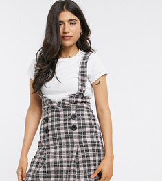Мини-юбка из ткани букле с бретельками ASOS DESIGN Petite-Мульти