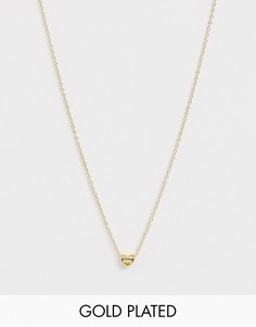 Позолоченное ожерелье регулируемой длины с подвеской в форме сердца Gorjana-Золотой