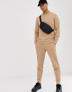 Бежевый спортивный костюм с джоггерами ASOS DESIGN