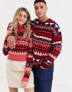 Джемпер с узором Фэйр-Айл из набора \his & hers\" ASOS DESIGN-Мульти