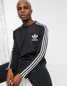 Свитшот с круглым вырезом adidas-Черный