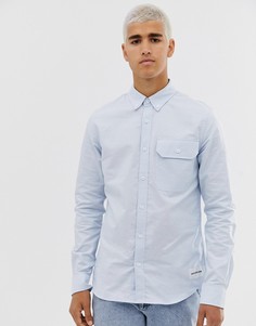 Зауженная оксфордская рубашка Calvin Klein Jeans-Синий
