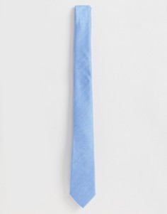 Синий свадебный галстук узкого кроя ASOS DESIGN