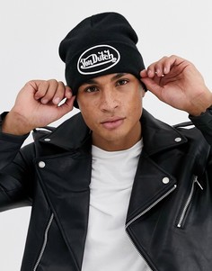 Шапка-бини с логотипом Von Dutch-Черный