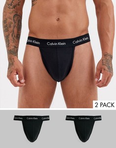 Набор из 2 черных стрингов Calvin Klein-Черный