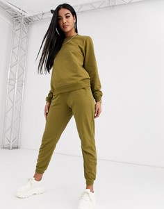 Спортивный свитшот и джоггеры с завязкой ASOS DESIGN-Зеленый