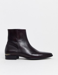 Темно-красные ботинки на молнии River Island-Красный