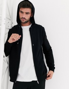 Черный легкий худи на молнии ASOS DESIGN