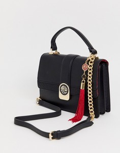 Сумка с ручкой и отделкой кисточками Aldo-Черный