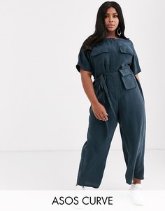Комбинезон со съемной сумкой-кошелек на пояс ASOS DESIGN Curve-Темно-синий