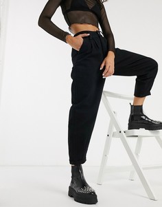 Черные свободные брюки Bershka-Черный