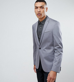 Приталенный блейзер из хлопкового сатина Noak-Серый