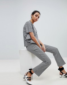 Расклешенные брюки в клетку Sportmax Code-Мульти