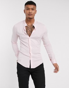 Светло-розовая вискозная рубашка ASOS DESIGN-Розовый