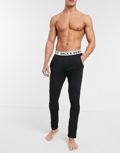 Черные трикотажные штаны для дома Jack & Jones-Черный
