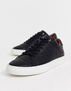 Черные кроссовки с эффектом крокодиловой кожи Kurt Geiger-Черный