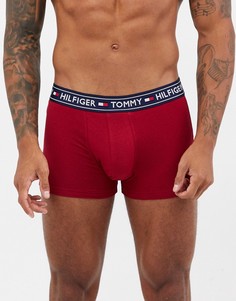 Красные боксеры-брифы с логотипом на поясе Tommy Hilfiger-Красный
